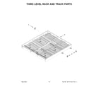 KitchenAid KDTE304LPA0 third level rack and track parts diagram