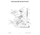 KitchenAid KDTM704LPA0 pump, washarm and motor parts diagram