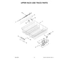 KitchenAid KDTM704LPA0 upper rack and track parts diagram