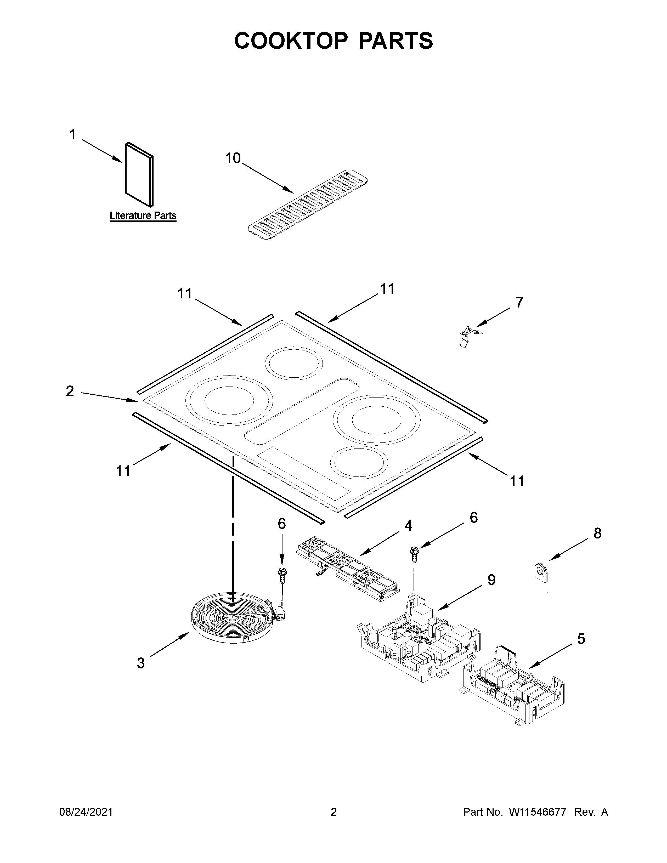 COOKTOP PARTS