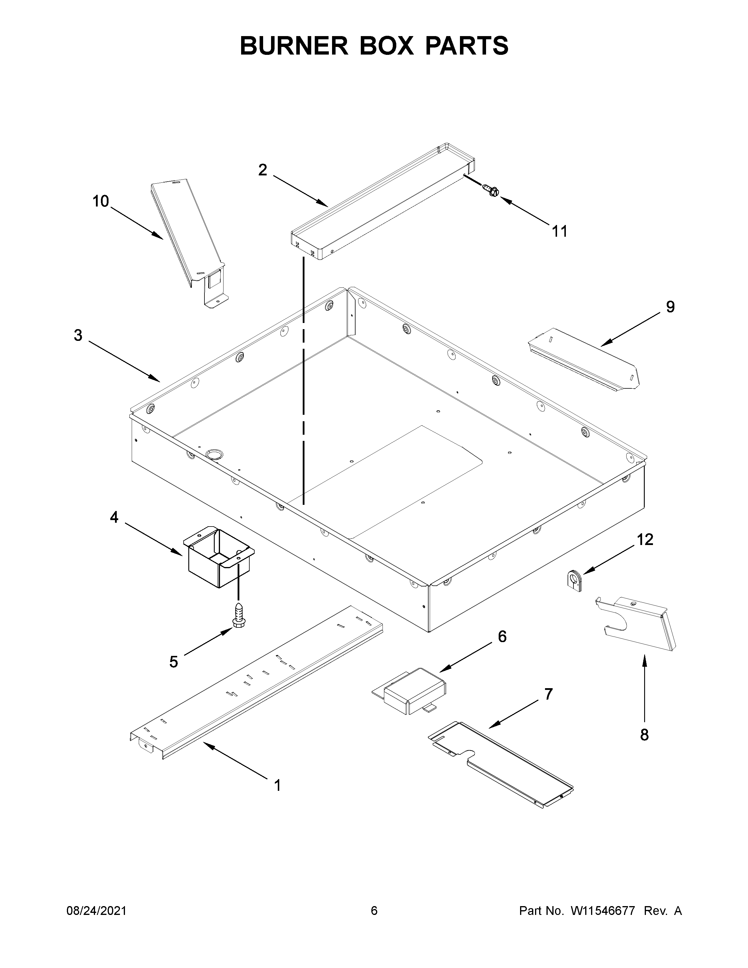 Burner box parts