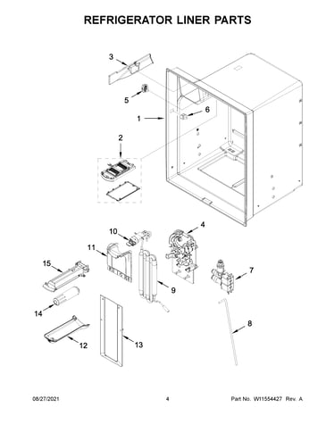 Refrigerator liner parts