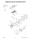 Icemaker and ice container parts