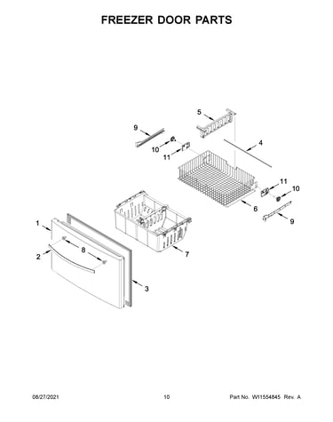 Freezer door parts