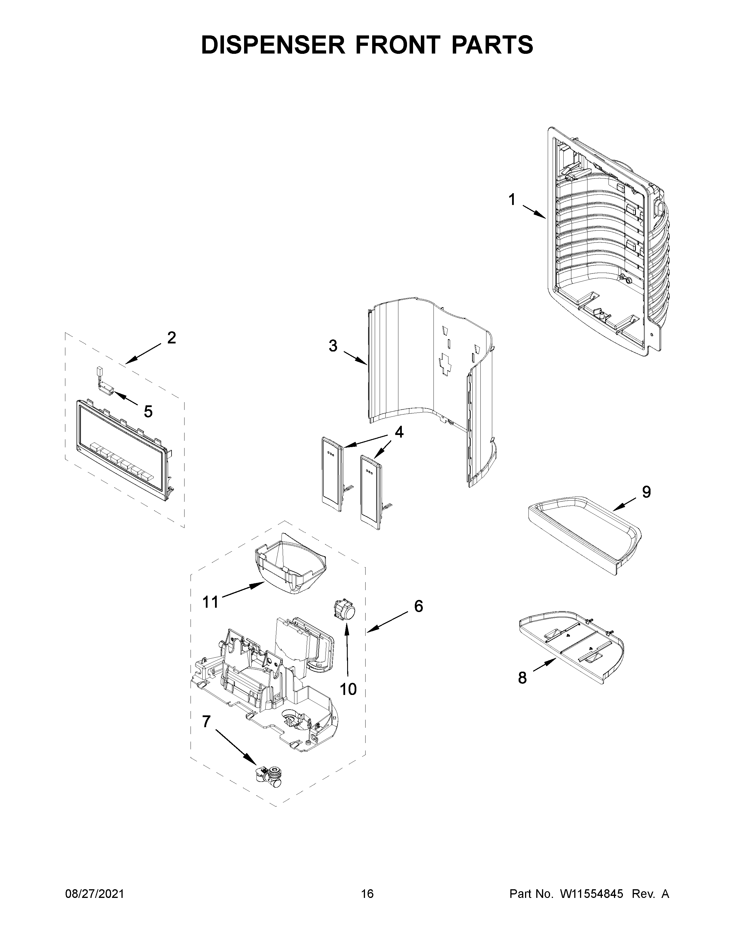 DISPENSER FRONT PARTS