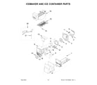 Whirlpool WRF555SDHV06 icemaker and ice container parts diagram