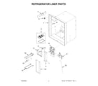 Whirlpool WRX735SDHZ06 refrigerator liner parts diagram