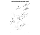 Whirlpool WRF550CDHZ06 icemaker and ice container parts diagram