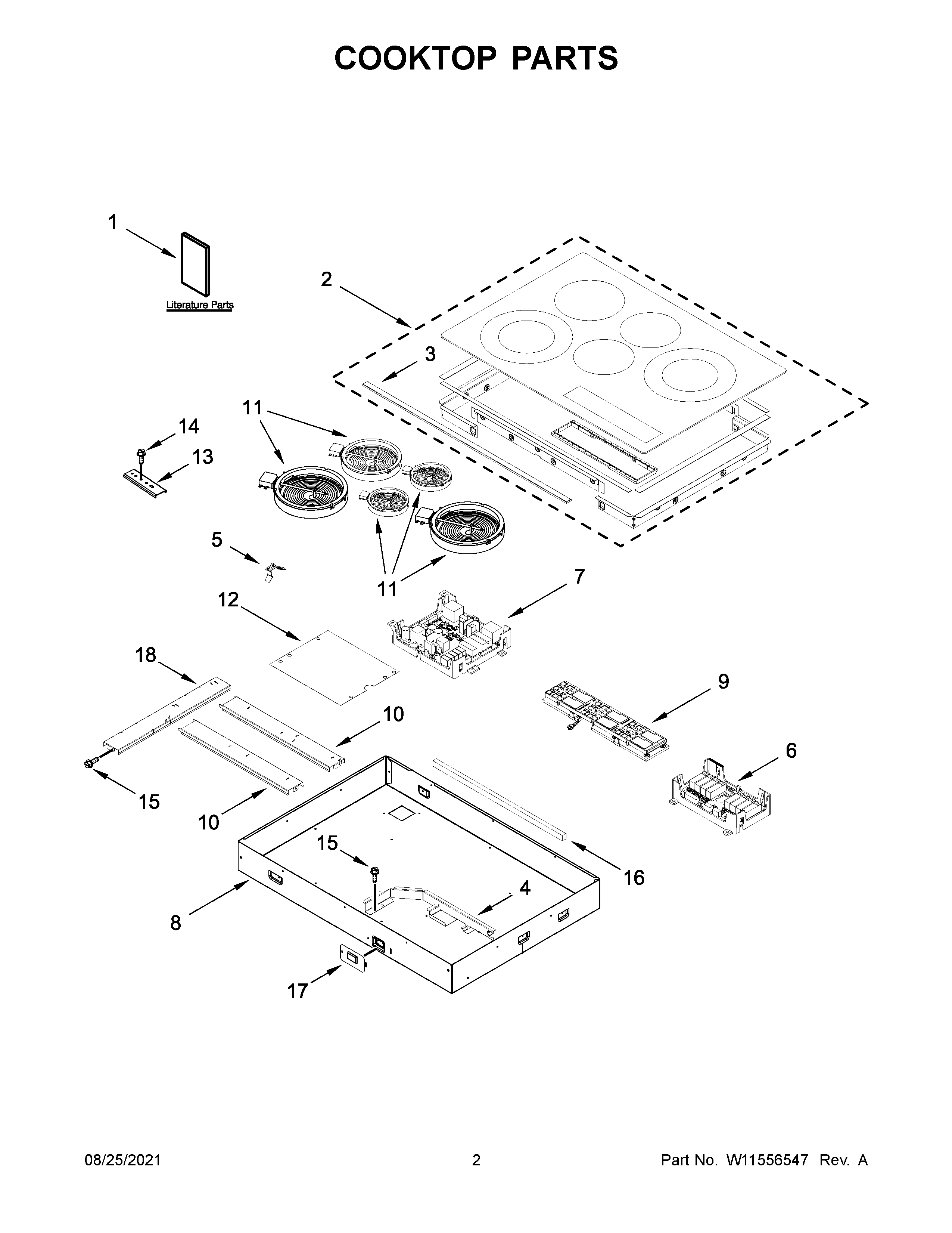 Cooktop parts
