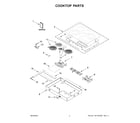 Whirlpool WCE97US0KB00 cooktop parts diagram