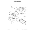 Whirlpool YWEE515S0LV0 cooktop parts diagram