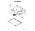Whirlpool WFE550S0LB0 cooktop parts diagram