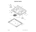 Whirlpool WFE550S0LV0 cooktop parts diagram