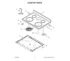 Whirlpool YWFE550S0LB0 cooktop parts diagram