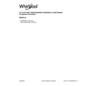 Whirlpool YWFE550S0LV0 cover sheet diagram
