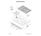 Whirlpool WFG550S0LV0 cooktop parts diagram