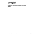 Whirlpool WFE535S0LS0 cover sheet diagram