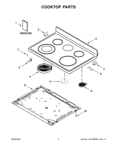 Cooktop parts