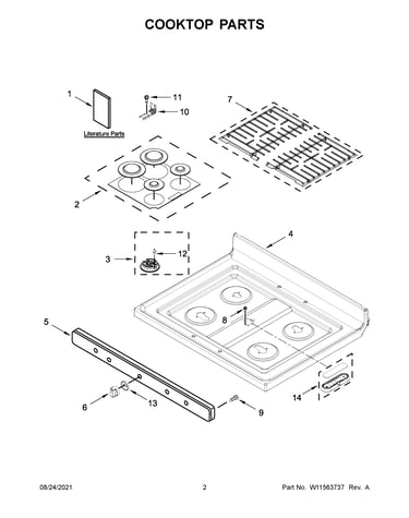 Cooktop parts