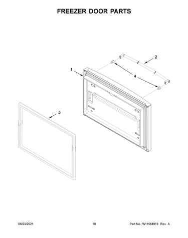 Freezer door parts