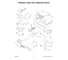 KitchenAid KRFC300EWH06 freezer liner and icemaker parts diagram