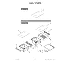 Whirlpool WRT519SZDG00 shelf parts diagram