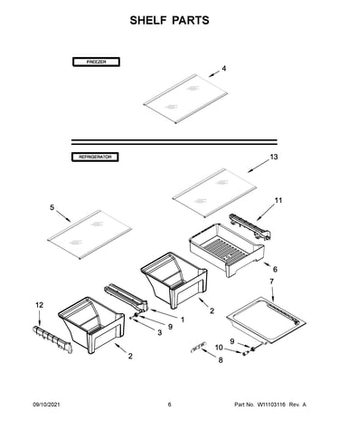 Shelf parts
