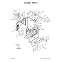 Maytag MEDC465HW0 cabinet parts diagram