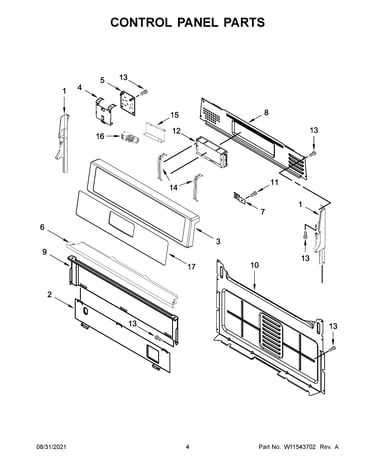 Control panel parts