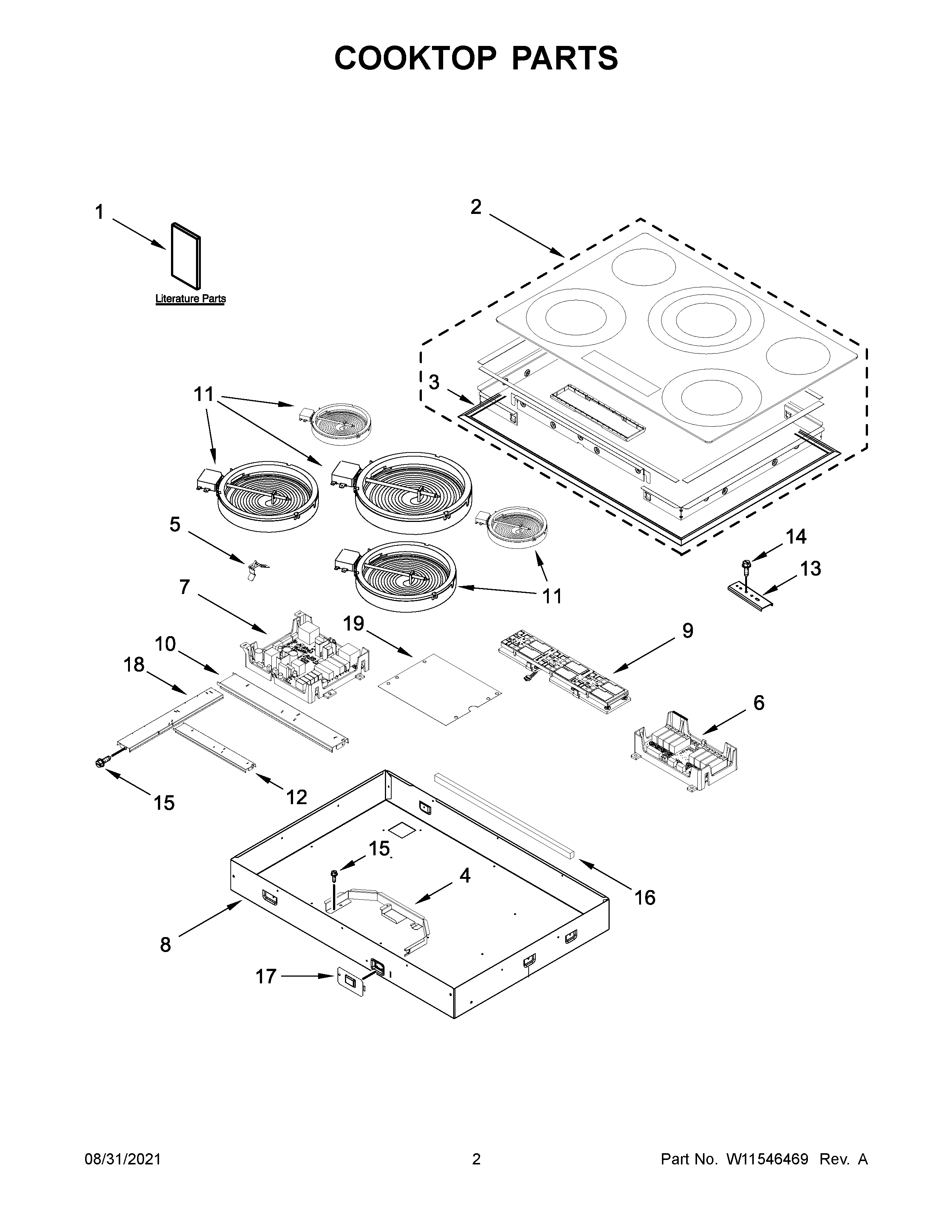 Cooktop parts