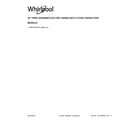 Whirlpool YWFE745H0FH3 cover sheet diagram