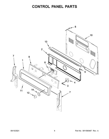 Control panel parts