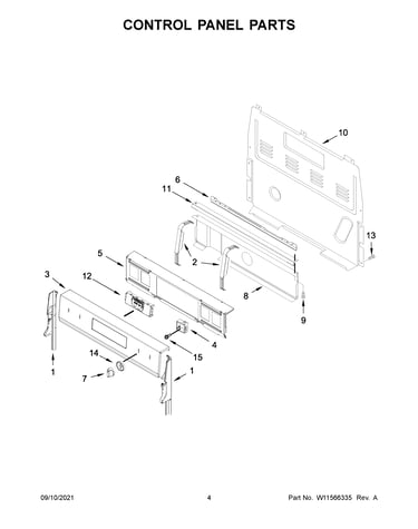 Control panel parts