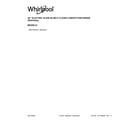 Whirlpool WEE745H0LZ1 cover sheet diagram