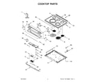 Whirlpool WEE745H0LZ1 cooktop parts diagram