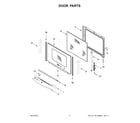 Whirlpool WEE745H0LZ1 door parts diagram