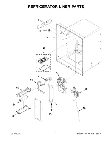 Refrigerator liner parts