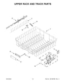 Upper rack and track parts