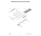 Jenn-Air JDPSS245LX0 third level rack and track parts diagram