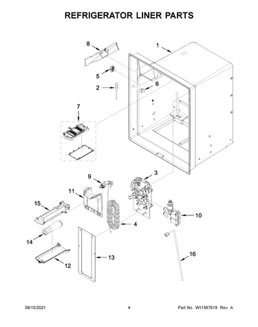 Refrigerator liner parts