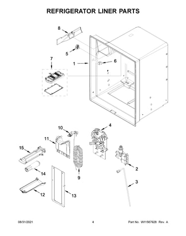 Refrigerator liner parts
