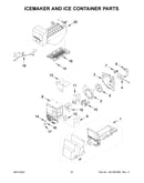 Icemaker and ice container parts