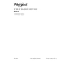 Whirlpool WVW73UC6LS0 cover sheet diagram