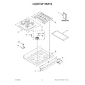 KitchenAid KFGG500ESS3 cooktop parts diagram