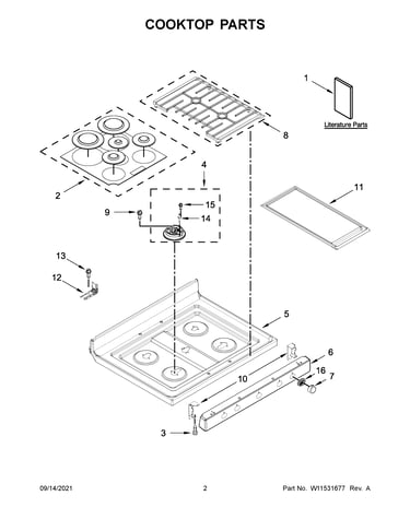 Cooktop parts