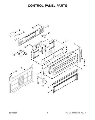 Control panel parts