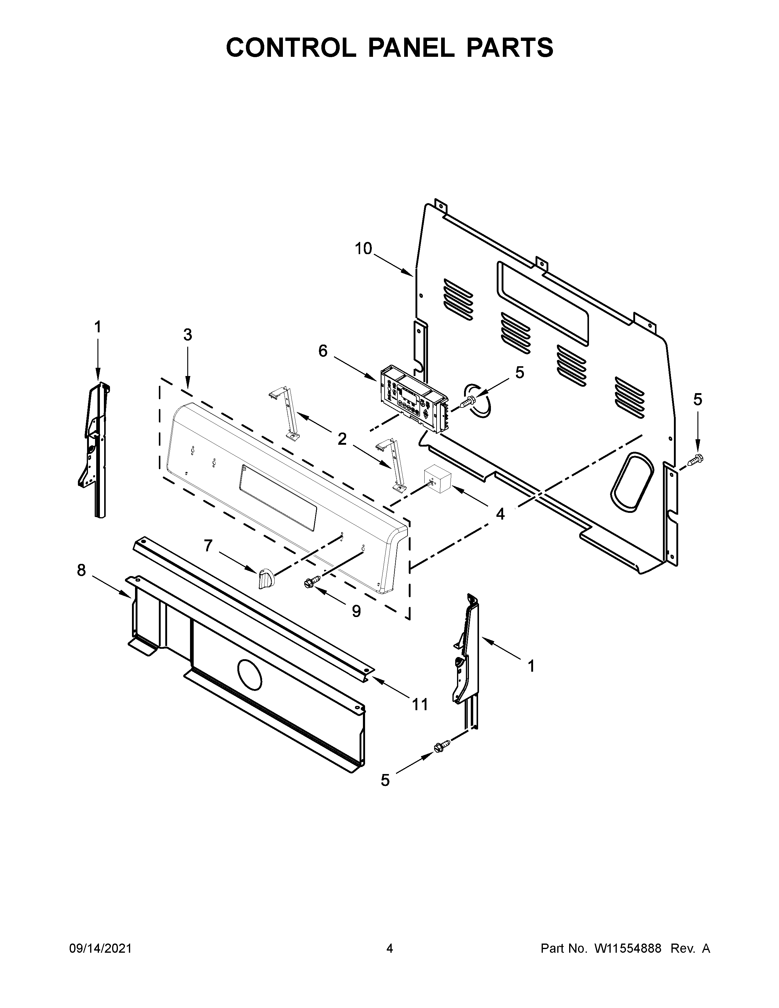 Control panel parts