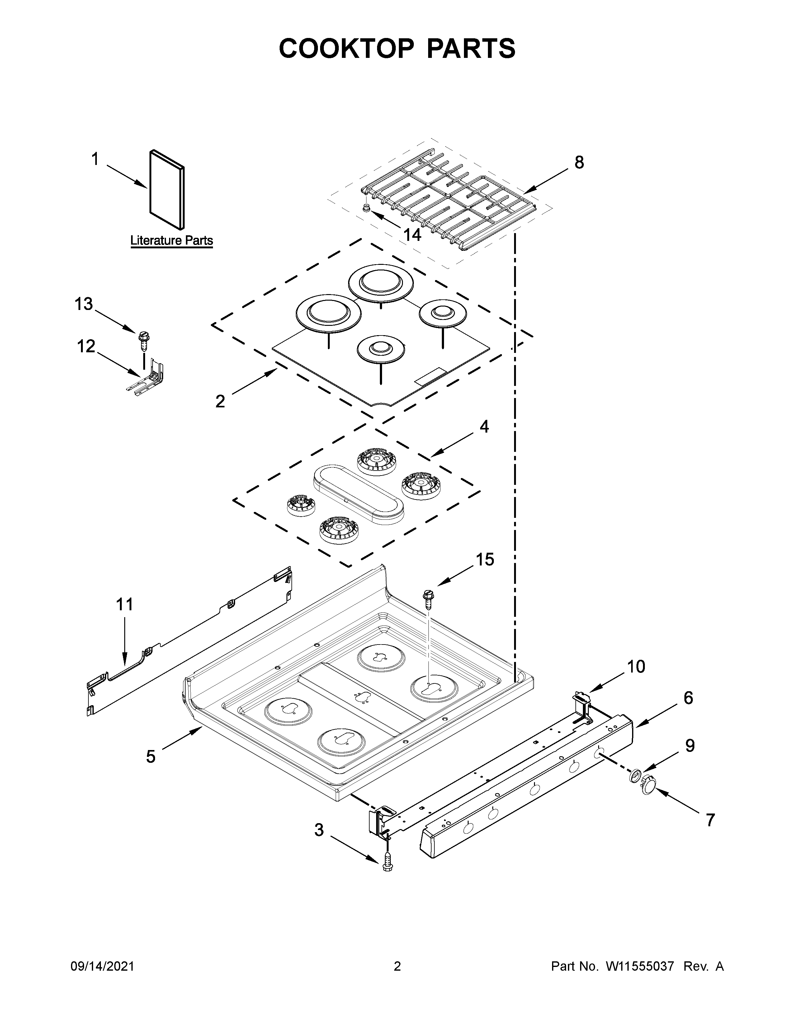 Cooktop parts