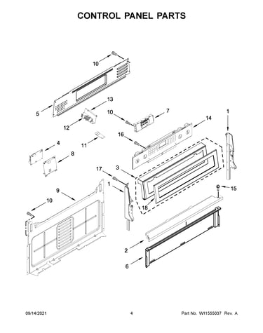 Control panel parts