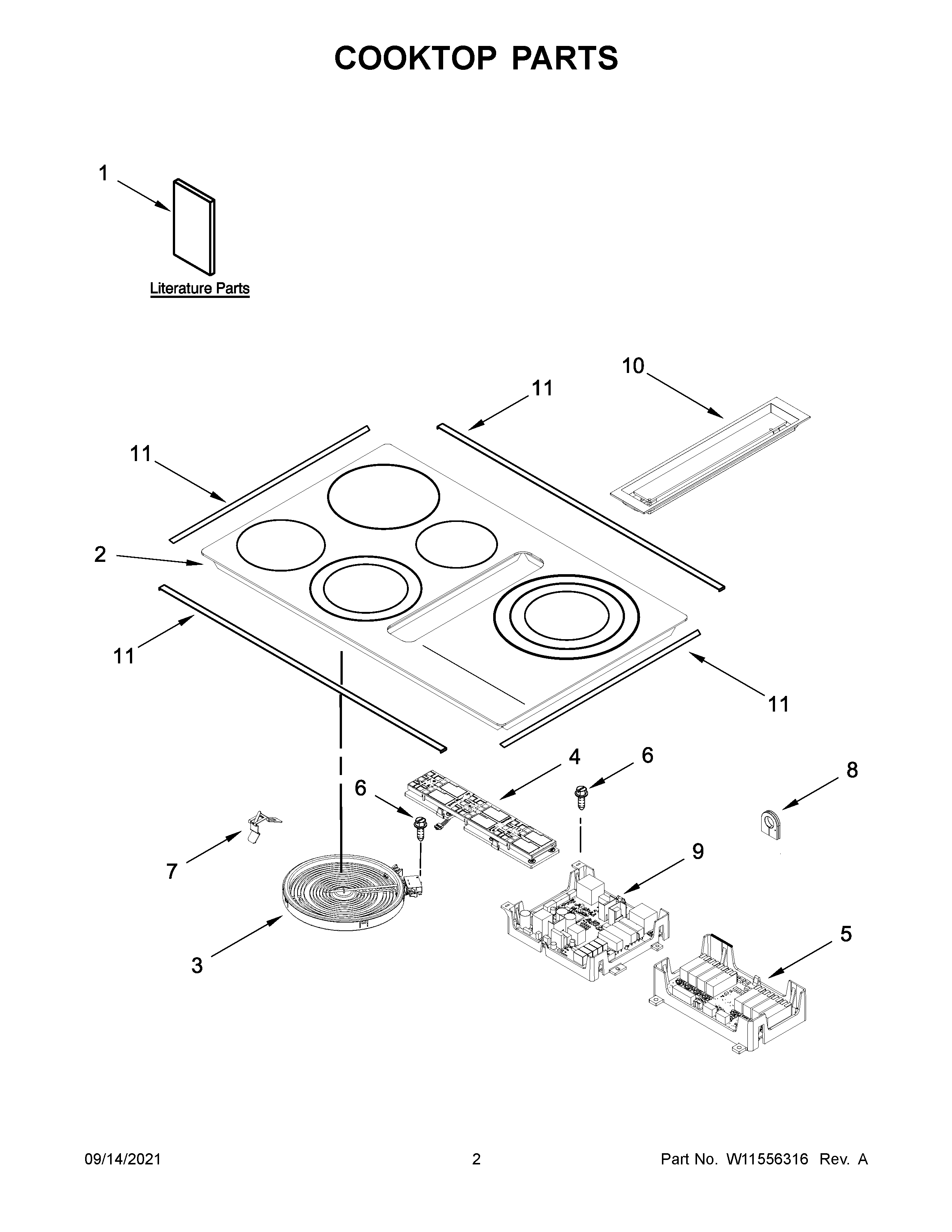Cooktop parts